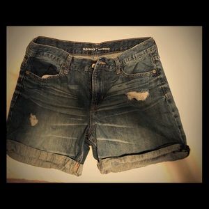Old Navy Boyfriend distressed shorts.